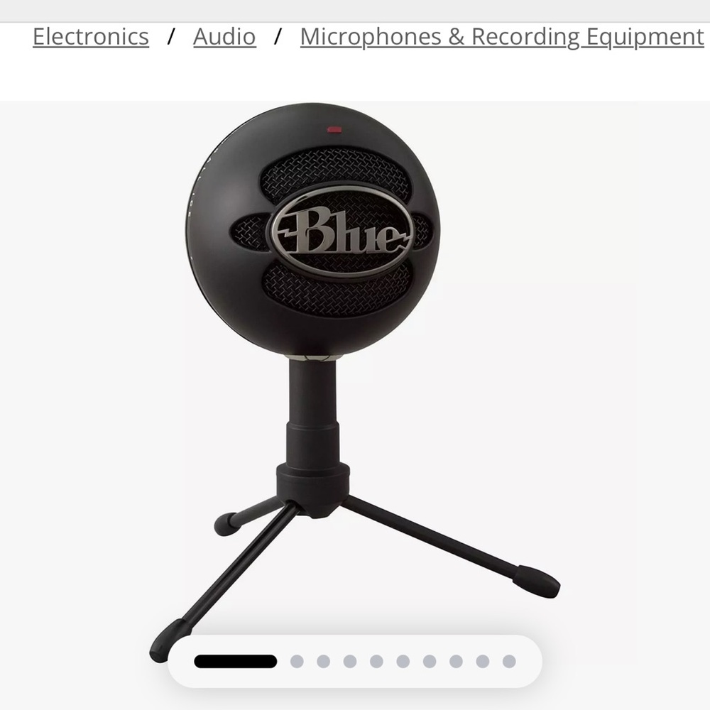 Black Snowball ICE USB Microphone for Computers